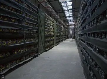 Mining farm interior with advanced machinery